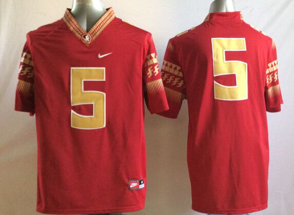 Men Florida State Seminoles FSU #5 No Name Red Nike 2025 NCAA Jersey->ncaa teams->NCAA Jersey